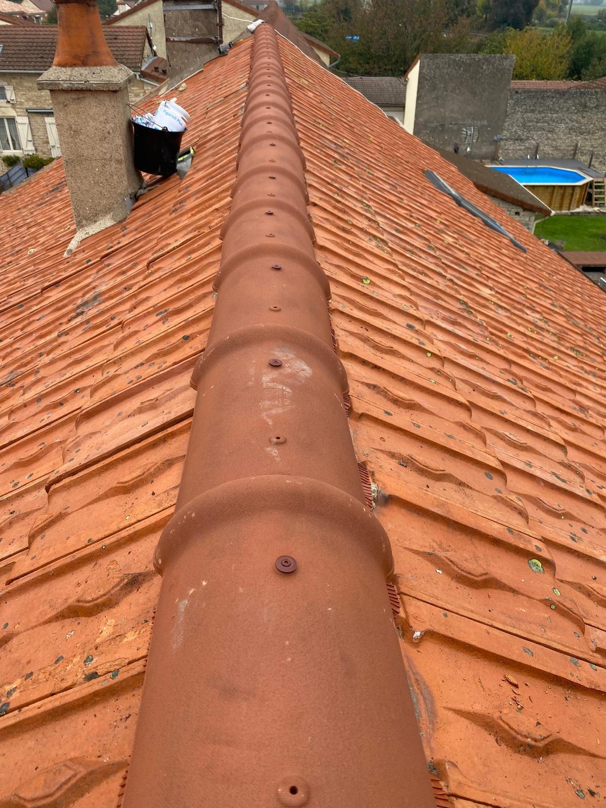 Réfection de couverture et du faîtage
